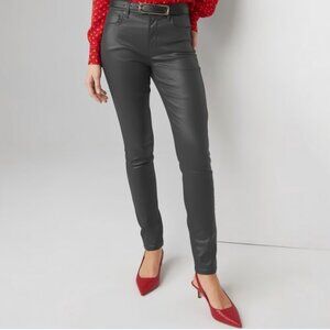 High-Rise Coated Skinny Jeans